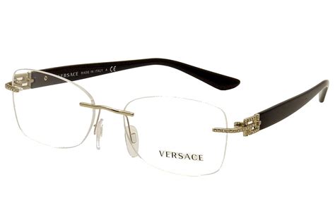 versace blue eyeglasses|versace rimless glasses for women.